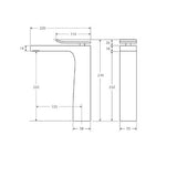Fienza Lincoln Tall Basin Mixer, Mixed Finish