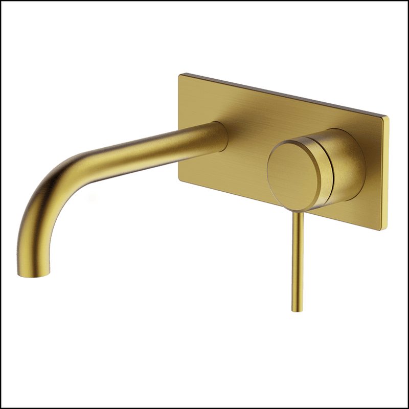 Abey Gareth Ashton 6B-Ws165-Bb Poco Wall Basin/Bath Set 165Mm - Brushed Brass Bathroom Mixers