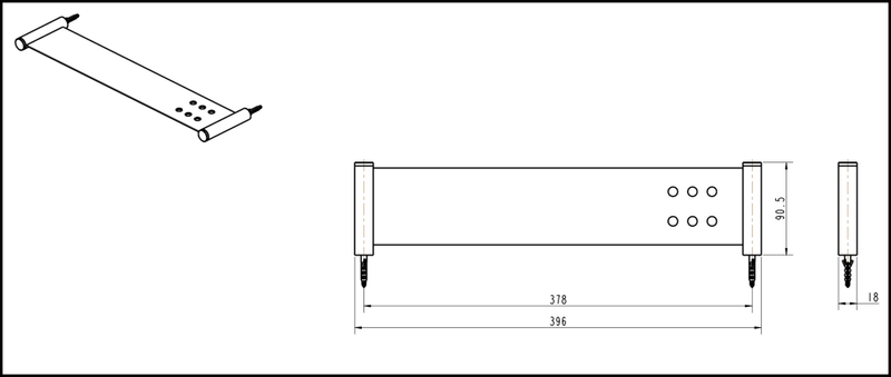 Abey Gareth Ashton Pms-Bn Poco Shower Shelf - Brushed Nickel Bathroom Accessories