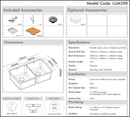 Abey Lua200 Lucia Double Bowl Sink Top Mounted Kitchen Sinks