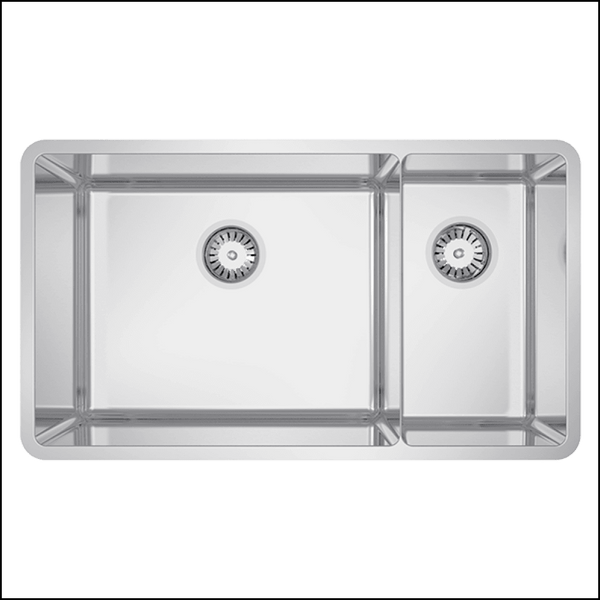 Abey Lua221 Lucia 1 And 3/4 Topmount Or Undermount Bowl Sink Top Mounted Kitchen Sinks