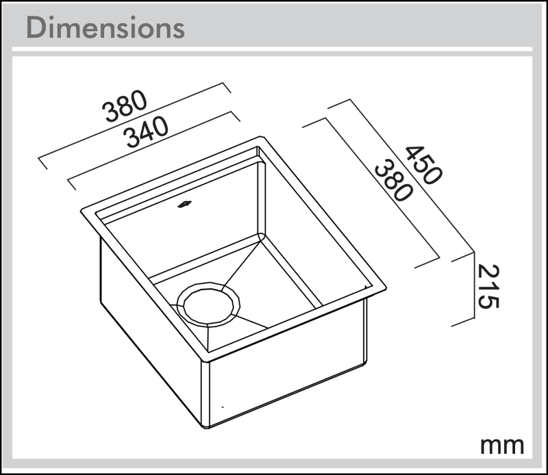 Abey Piazza Plus Pz340 Single Bowl Inset Sink Pack Top Mounted Kitchen Sinks
