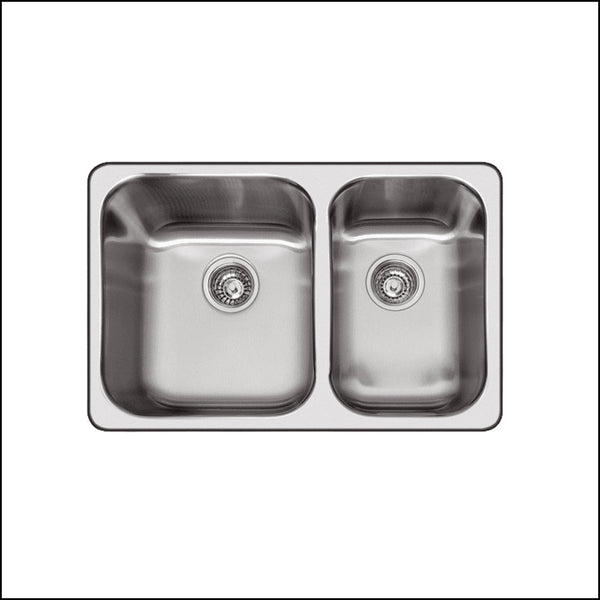 Abey Q180 Brisbane 1 & 3/4 Bowl Sink Top Mounted Kitchen Sinks