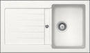 Abey Td100W Schock Typos Single Bowl Sink With Drainer - Alpina White Granite Kitchen Sinks