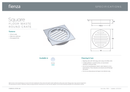 Fienza D308 Square Floor Waste with Round Grate 100mm, Chrome