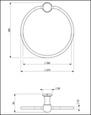 Armando Vicario 900052 Provincial Chrome Towel Ring Bathroom Accessories