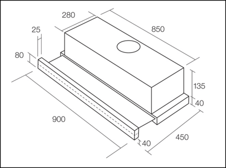 Baumatic B-Geh9017 90Cm Recirculating Rangehood Rangehoods