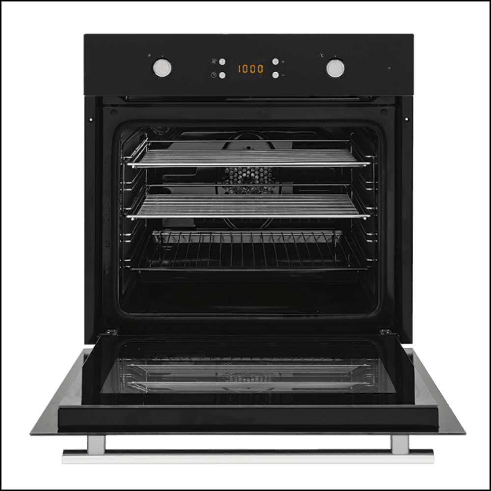 Baumatic Bo7C European Made Black Glass Electric Oven - 10Amp Plug Connection Oven