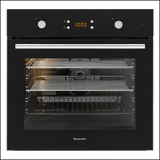 Baumatic Bo7C European Made Black Glass Electric Oven - 10Amp Plug Connection Oven