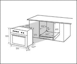 Baumatic Bo7C European Made Black Glass Electric Oven - 10Amp Plug Connection Oven