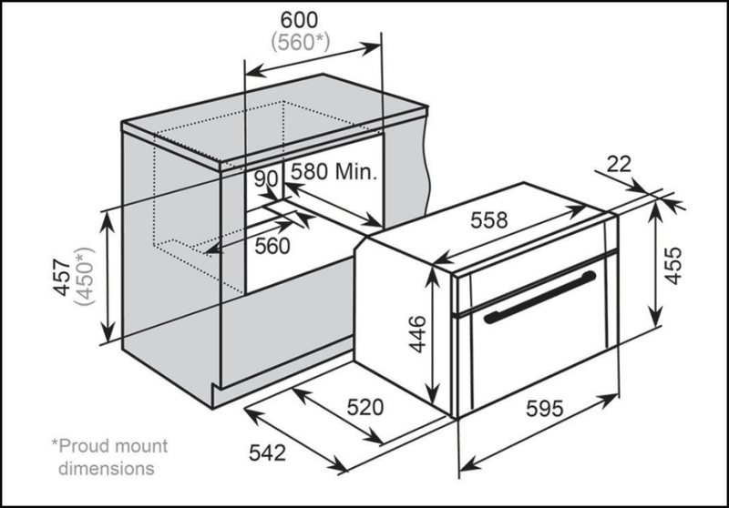 Baumatic Studio Solari Bscs45 Combination Multifunction & Steam Oven Compact Built In Appliances
