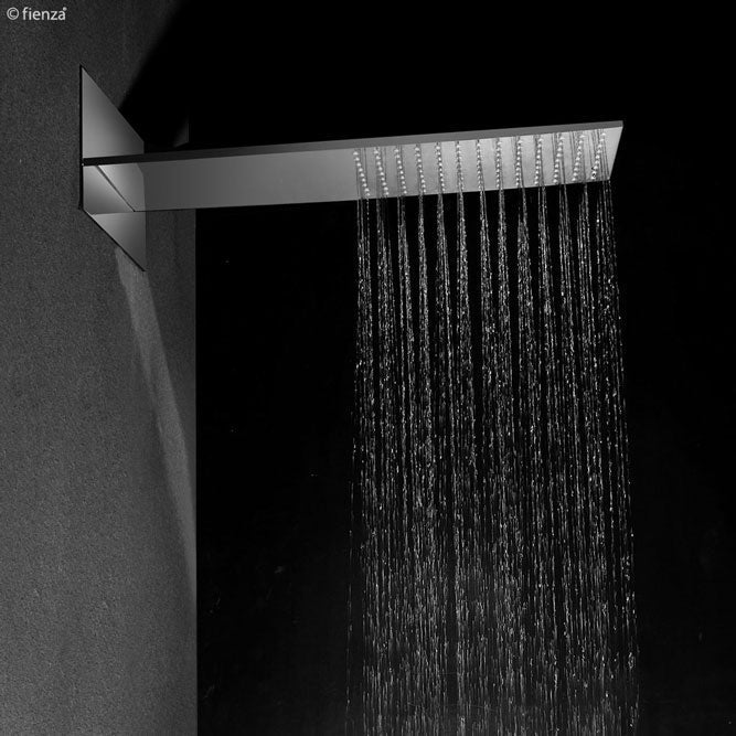 Fienza Koko Polished S/S Square Wall Shower Head Chrome FIE0060