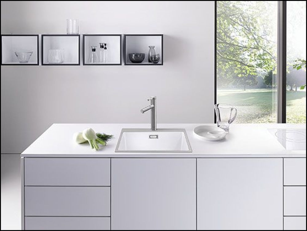 Blanco Made In Germany Subline500Ifawk5 Steelframe Sink With Tap Ledge Granite Kitchen Sinks