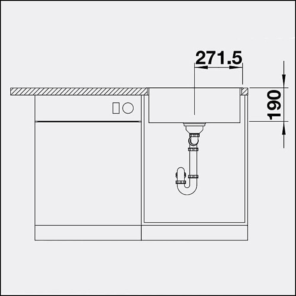 Blanco Made In Germany Subline500Ifawk5 Steelframe Sink With Tap Ledge Granite Kitchen Sinks