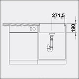 Blanco Made In Germany Subline500Ifawk5 Steelframe Sink With Tap Ledge Granite Kitchen Sinks