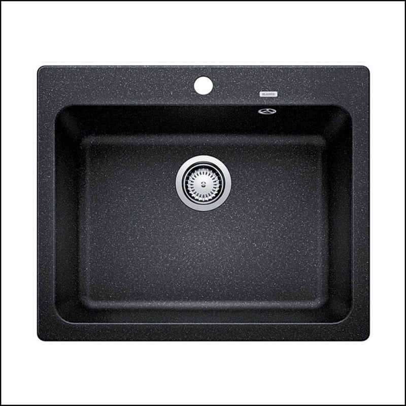 Blanco Naya6K5 Anthracite Black Silgranit Single Bowl Top Mount Sink Granite Kitchen Sinks