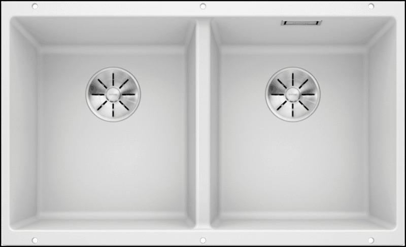 Blanco Sub350350Uwk5 White Granite Kitchen Sink Sinks