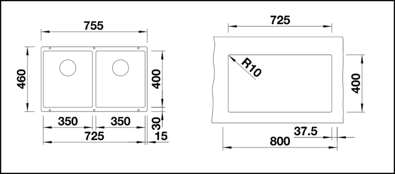 Blanco Sub350350Uwk5 White Granite Kitchen Sink Sinks