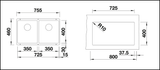 Blanco Subline350350Uk5 Granite Kitchen Sink - Anthracite Ex Showroom Display Sinks