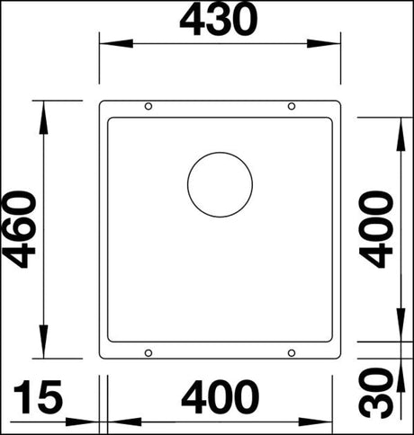 Blanco Subline400Uk5 Granite Kitchen Sink - Anthracite Black Sinks