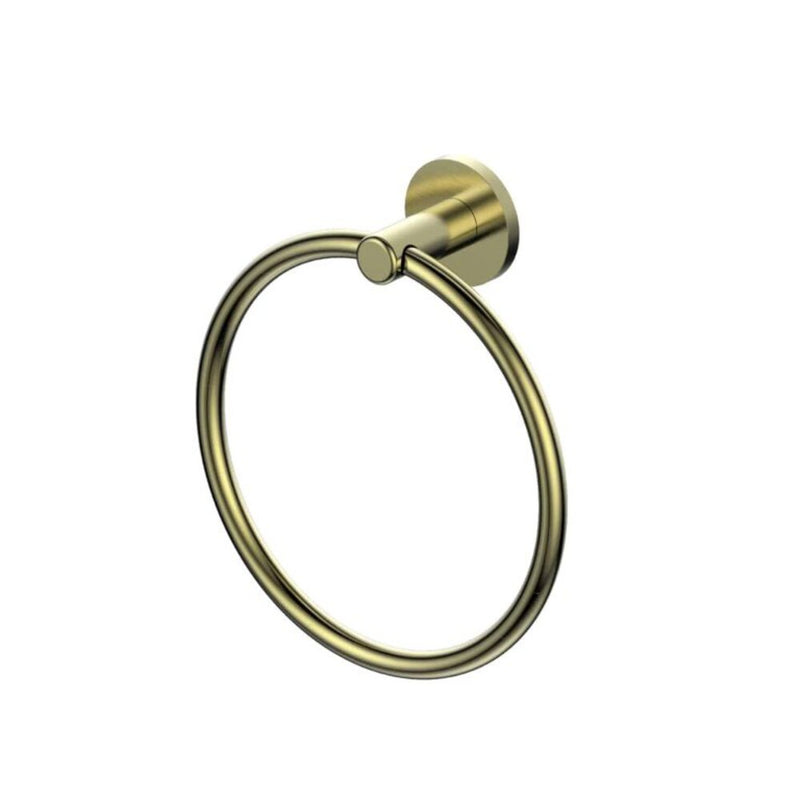 Greens Zola Towel Ring Brushed Brass 6811056 - Special Order