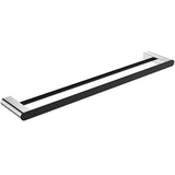 Fienza Lincoln 800mm Towel Rail Black & Chrome 86008800