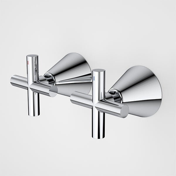 Caroma Classic Cross Wall Handle Set Chrome 90321C - Special Order