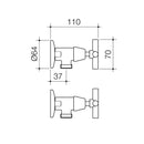 Caroma Coolibah Classic Cross Washing Machine Tap Set Chrome 90330C - Special Order