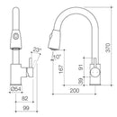 Caroma Husk Retractable Dual Spray Sink Mixer Chrome 91102C4A - Special Order