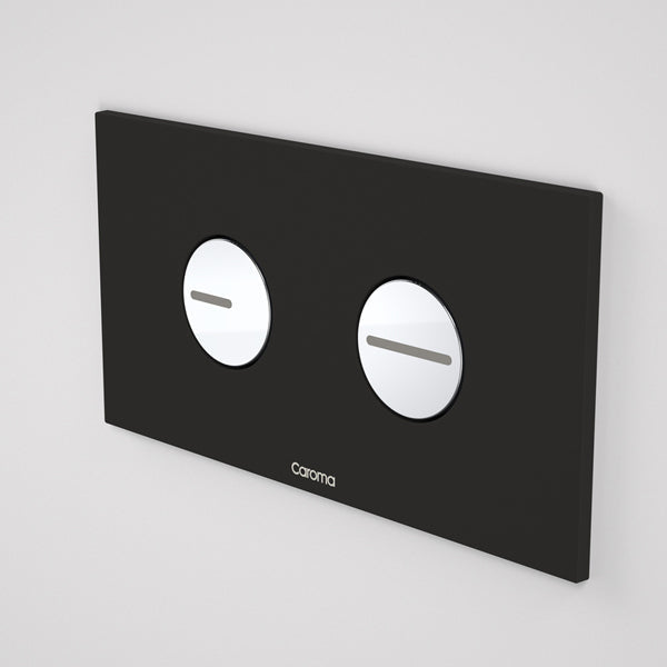 Caroma Invisi Series II Round Dual Flush Plate & Buttons - Black 237010BL - Special Order