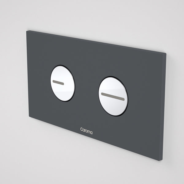 Caroma Invisi Series II Round Dual Flush Plate & Buttons - Dark Grey 237010DG - Special Order
