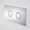 Caroma Invisi Series II Round Dual Flush Metal Plate & Buttons Neutral 237088C 237088S - Special Order
