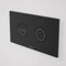 Caroma Invisi Series II Round Dual Flush Metal Plate & Buttons Metallic - Matte Black 237088B - Special Order