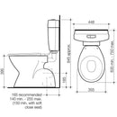 Caroma Slimline Concorde Connector Toilet Suite - Special Order