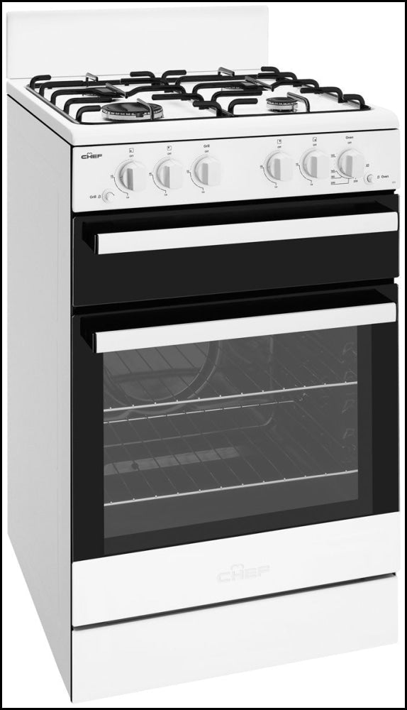 Chef Cfg501Wblp 54Cm White All Lpg Gas Freestanding Stove - Special Order