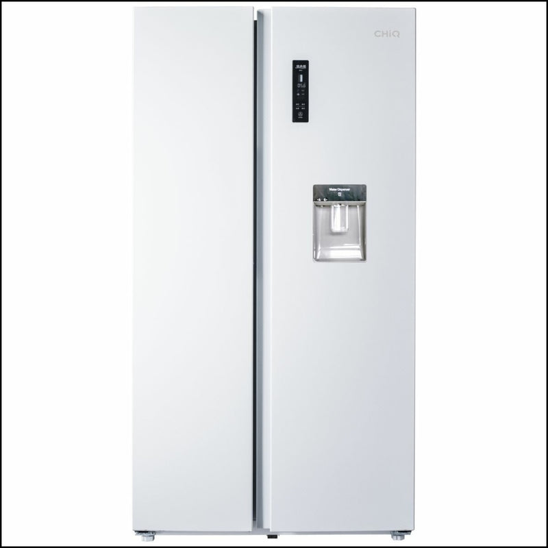 Chiq 602L Css602Wd Side By White Refrigerator Fridges - By