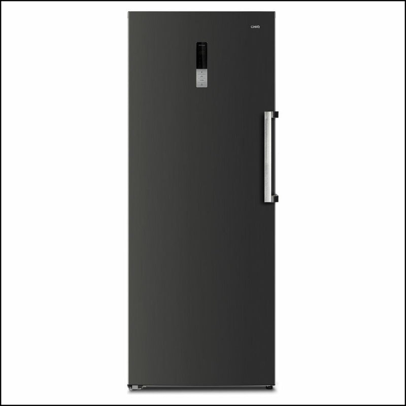 Chiq Csh379Nbsl2 380L Frost Free Hybrid Fridge + Freezer Dark Stainless Steel Upright Freezers