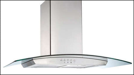 Emilia Ck90Cglbf 90Cm Curved Glass Canopy Range Hood New Rangehoods