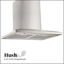 Emilia Hush Emhush60C 60Cm Low Profile Canopy Off Board Motor Rangehoods