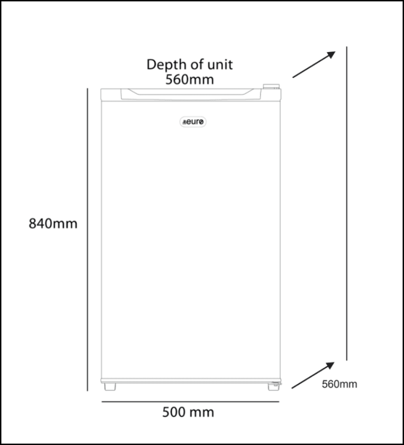 Euro Appliances E126SX 126L Stainless Steel Bar Fridge SA
