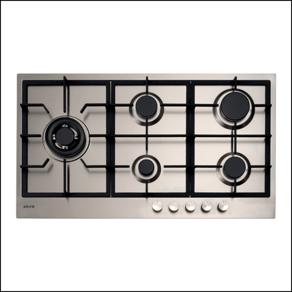 Euro Appliances E90Ctwx 90Cm 5 Burner Stainless Steel Gas Cooktop - Ex Display