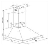 Euro Appliances Ea60Xr 600Mm Stainless Steel Pyramid Canopy With Baffle Filters And Remote Control
