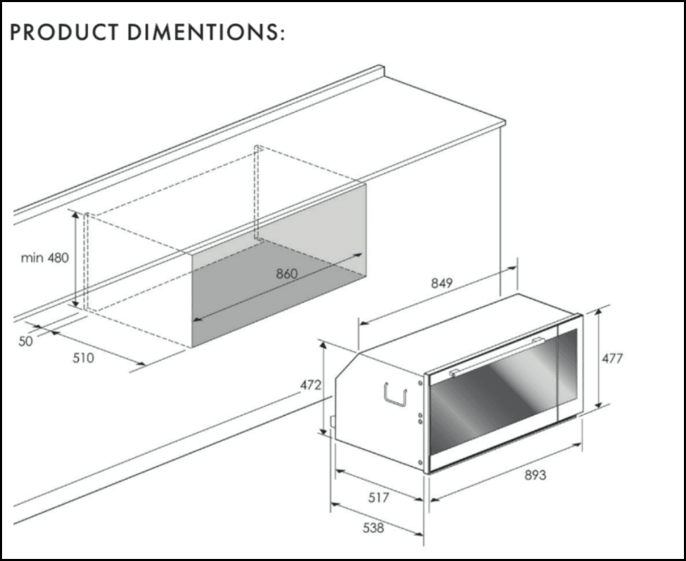 Euro Appliances Eo90Mxs 90Cm Electric Multi-Function Oven - Ex Display Large