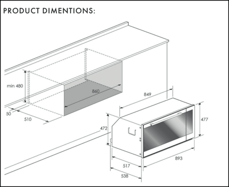 Euro Appliances Eo90Mxs 90Cm Electric Multi-Function Oven - Ex Display Large