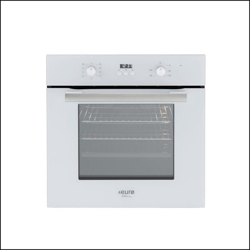 Euro Appliances Ev608Wh 60Cm White Glass Electric Multifunction Oven Oven