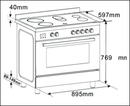 Euro Appliances Ev900Eesx 90Cm Electric Freestanding Oven/Stove - Ex Display Stove