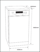 Euromaid E-Gdw45S Stainless Steel Dishwasher Slimline Dishwashers