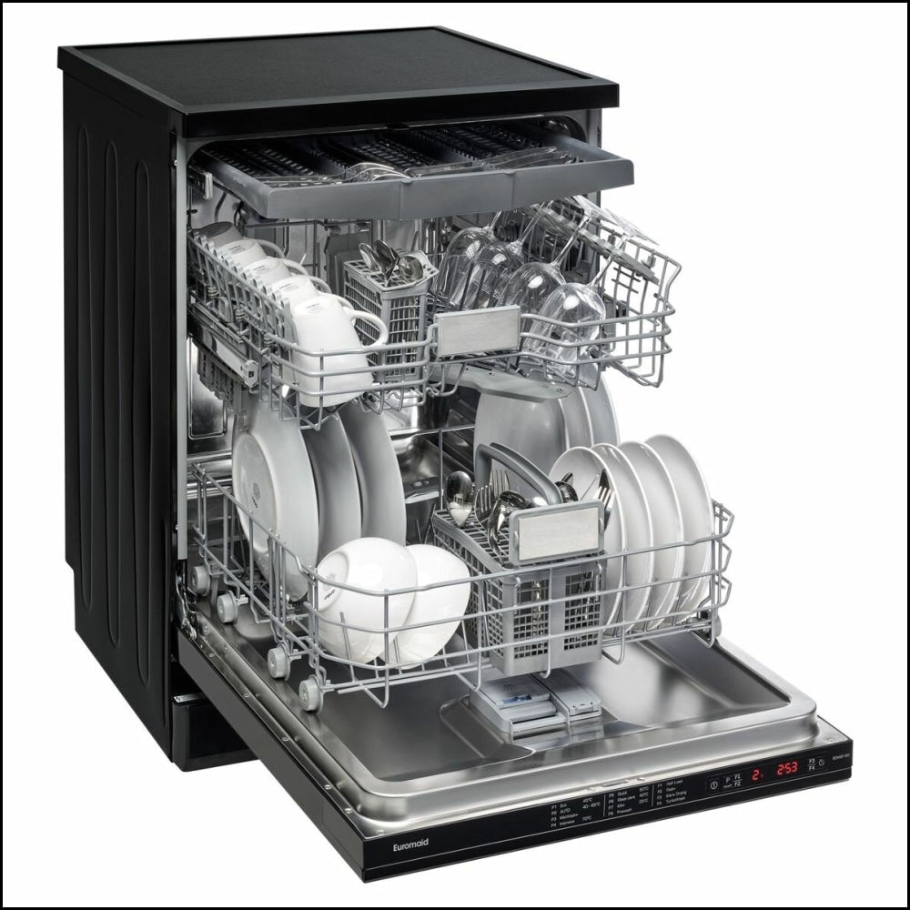 Euromaid EDWB16G Black Glass European Made Dishwasher SA Appliance
