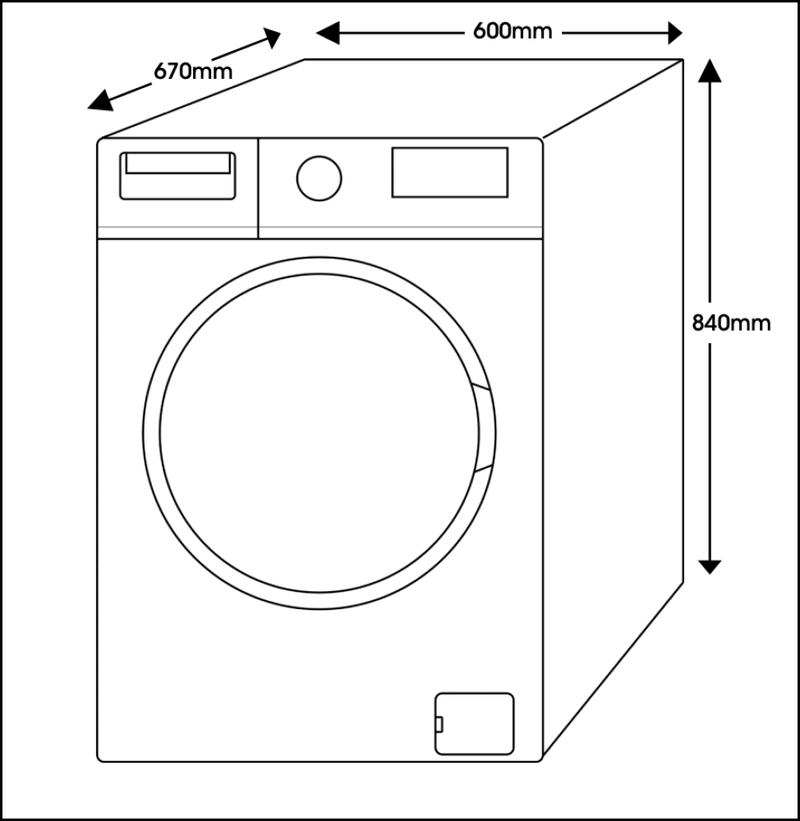 Euromaid Eflp1000W/S 10Kg European Made Front Load Washing Machine With Supershort Wash Washers