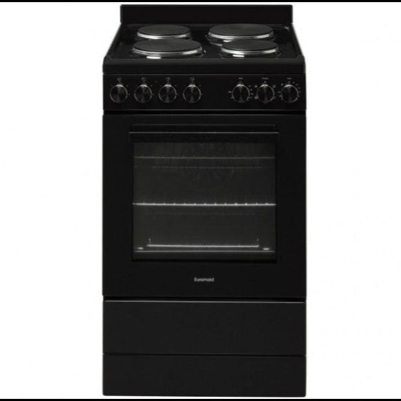 Euromaid Efs54Fc-Seb 540Mm Black 5-Function Electric Freestanding Cooker - Special Order Stove